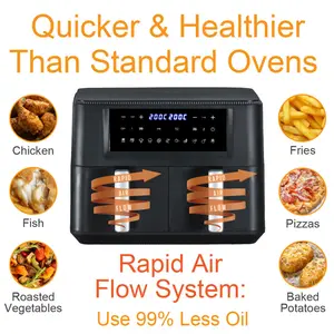 Quest 9L Dual Basket Air Fryer