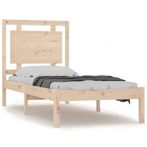 Berkfield Bed Frame Solid Wood 90x190 cm 3FT Single