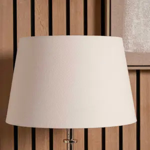 45cm White Tapered Cylinder Table Lampshade Modern Self Lined Floor Lamp Shade