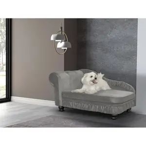 Alana Polyester Pet Bed Grey/Brown/Blue