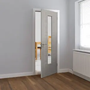 Tigris Light Grey Glazed Laminate Internal Door