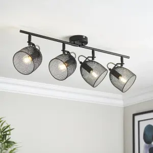 Margo Black 4 Light Spotlight bar