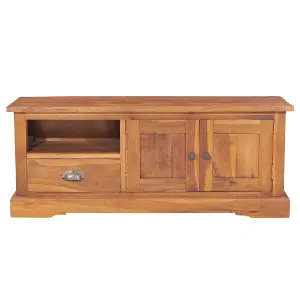 Berkfield TV Cabinet 100x30x40 cm Solid Teak Wood