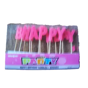 Unique Party Happy Birthday Candles Pink (One Size)