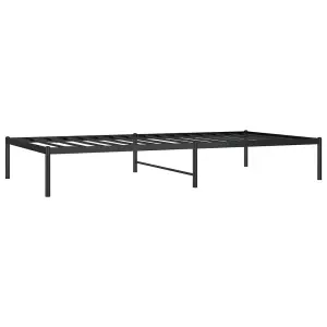 Berkfield Metal Bed Frame Black 100x200 cm