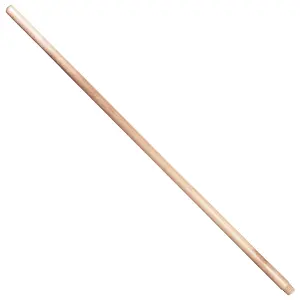 1 x Beech Wood Handle for Broom, Mop, Flag Pole, Plant Support - Threaded - 120 cm (3.94 ft) Long, 22 mm (7/8") Thick Shaft