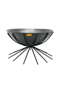 Outdoor Metal Dakota Fire Pit in Black H37Cm W71Cm