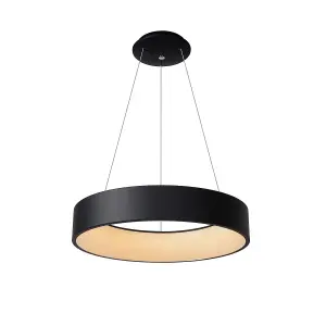 Lucide Talowe Led Modern Pendant Light 60cm - LED Dim. - 1x39W 3000K - Black