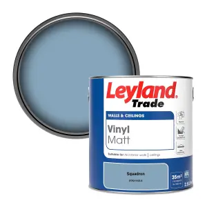 Leyland Trade Vinyl Matt Walls & Ceilings Emulsion Paint Squadron (PPG1160-4) 2.5L