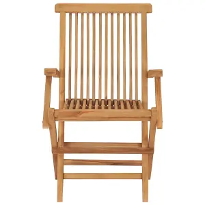 Berkfield Folding Garden Chairs 4 pcs Solid Teak Wood