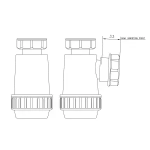 FloPlast Shallow Bottle Trap (Dia)32mm