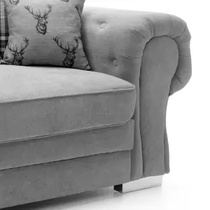 Verona Collection 3 Seater Light Grey