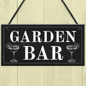 Shabby Chic Garden Bar Sign Hanging Wall Sign For Bar Summerhouse Gift