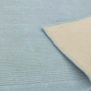 Teal Handmade Modern Plain Wool Easy to Clean Handmade Rug For Bedroom Dining Room Living Room -200cm X 290cm