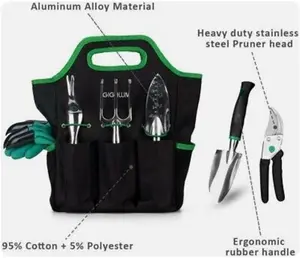 Gardening Tool Set,11 Pieces Stainless Steel Hand Tool Kit Garden