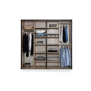 Glass Loft 4 Door Wardrobe Modern Storage with Sleek Glass Design