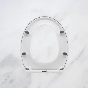 Soft Close White  Plastic Toilet Seat