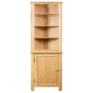 Berkfield Corner Cabinet 59x36x180 cm Solid Oak Wood