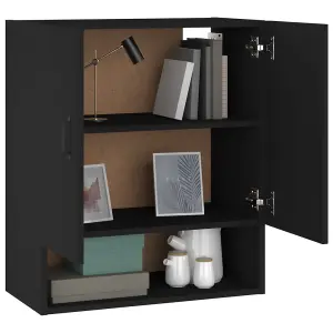 Berkfield Wall Cabinet Black 60x31x70 cm Engineered Wood