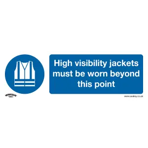 Sealey Mandatory Safe Sign Hi-Vis Jackets Beyond This Point Rigid Plastic SS9P1