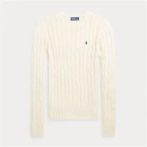 Polo Ralph Lauren - Cable-Knit Cotton Crewneck Jumper - Womens - Cream - Size L