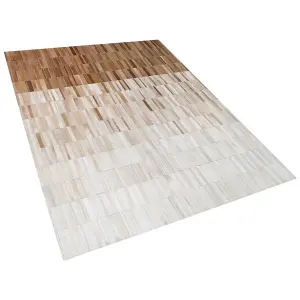 Cowhide Area Rug 160 x 230 cm Beige YAGDA