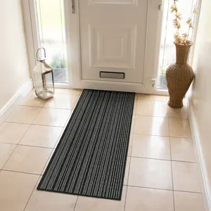  Non-Slip Indoor Door Mat Black / Rectangle W57 x L150 cm