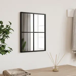 Mikayia Wall Mirror Black 40cm H x 30cm W