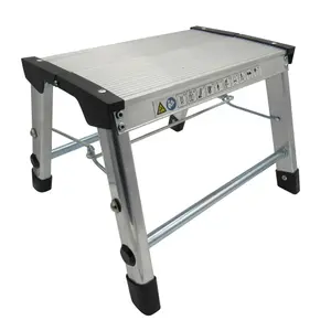 Folding Aluminium Step Stool (Heavy Duty Foldable Single Collapsible Portable Platform Kitchen)