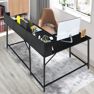 Costway L-shaped Computer Desk Corner Gaming Table Workstation for Home Office