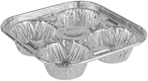 Pack Of 40 Muffin Bun Tray Pans Ideal For Baking Muffins Cupcakes Aluminium Foil Suitable For Fridge Freezer & Oven