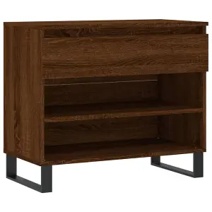 Berkfield Shoe Cabinet Brown Oak 70x36x60 cm Engineered Wood