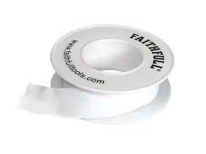 Faithfull 08001212ST10TB P.T.F.E Tape 12mm x 12m White (Pack 10) FAITAPEPTF10