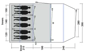 Outwell Parkdale 6PA - 6 Person Air Tent