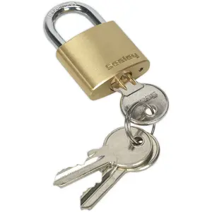 Durable 30mm Brass Padlock with 5mm Steel Shackle and 3 Keys for Enhanced Security