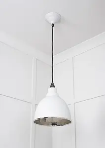 Hammered Nickel Brindley Pendant in Flock