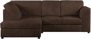 Jumbo Cord High Back 4-Seater Left Hand Facing Corner Sofa Transform Your Living Space and Style