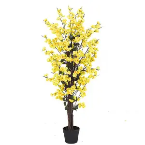 120cm Artificial  Blossom Tree Yellow