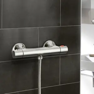 Nes Home Round Thermostatic Bar Exposed Shower Valve