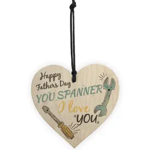 You Spanner Fathers Day Dad Daddy Shabby Chic Wooden Hanging Sign Plaque Gift Funny Novelty Joke Present