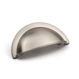 64mm Brushed Nickel Cup Handle Cabinet Cupboard Door Drawer Pull Kitchen Bedroom Bathroom Furniture Replacement Upcycle