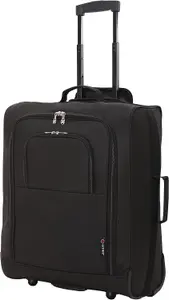 5 Cities 56x45x25 Trolley Bag EasyJet/ British Airways/ Jet2 Maximum Cabin Approved Carry On Suitcase 60L Capacity with 2 Wheels L