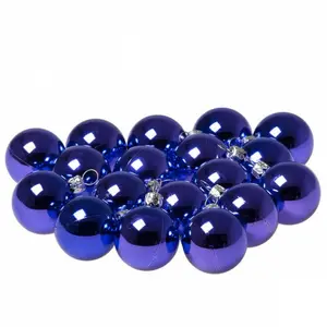 Luxury Shatterproof Ball Ornament (Set of 18) Purple Shiny / 6cm H x 6cm W x 6cm D