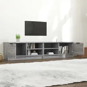 Berkfield TV Cabinets 2 pcs Grey Sonoma 80x35x36.5 cm Engineered Wood