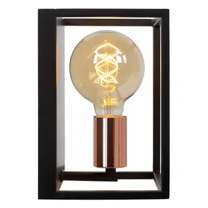 Lucide Arthur Modern Wall Light - 1xE27 - Black