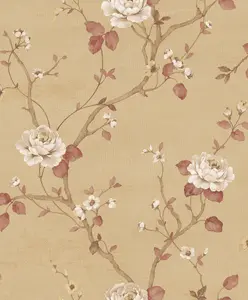 Galerie Palazzo Yellow Gold Luisella Floral Embossed Wallpaper