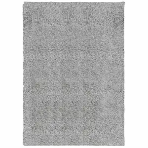 Shaggy Rug PAMPLONA High Pile Modern Grey 160x230 cm