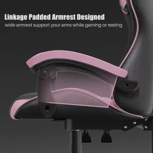 Ergonomic Gaming Chair,Soft PU Leather with Adjustable Reclining Back