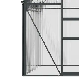 Outsunny 6x6ft Walk-In Polycarbonate Greenhouse Plant Grow Galvanized Aluminium