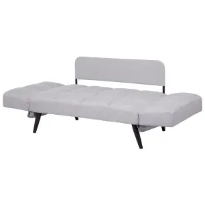 Beliani Glam Sofa Bed BREKKE Light Grey